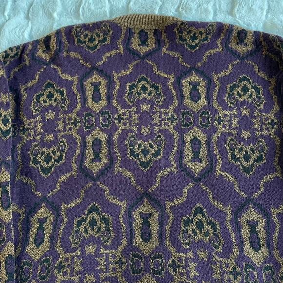 š„VTG Generra Made In USA Abstract Geometric Grandpa Grunge Cardigan Sweater - Picture 7 of 13